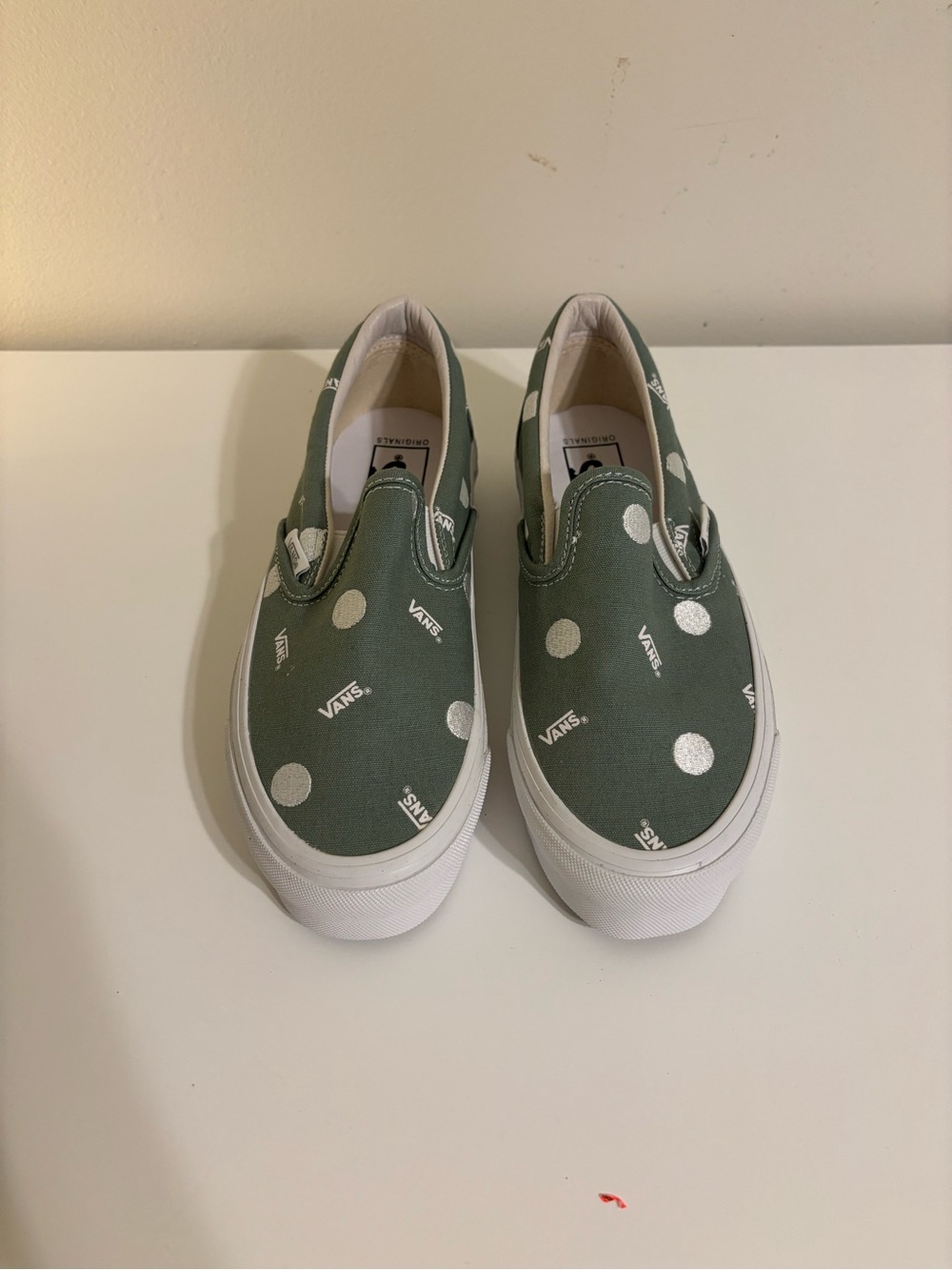 VANS Vault OG Classic Slip-On LX Polka Dot Green W 7.5 | M 6 Paul Van Doren